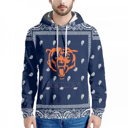 Men's Chicago Bears Navy Pullover Hoodie 1RBK