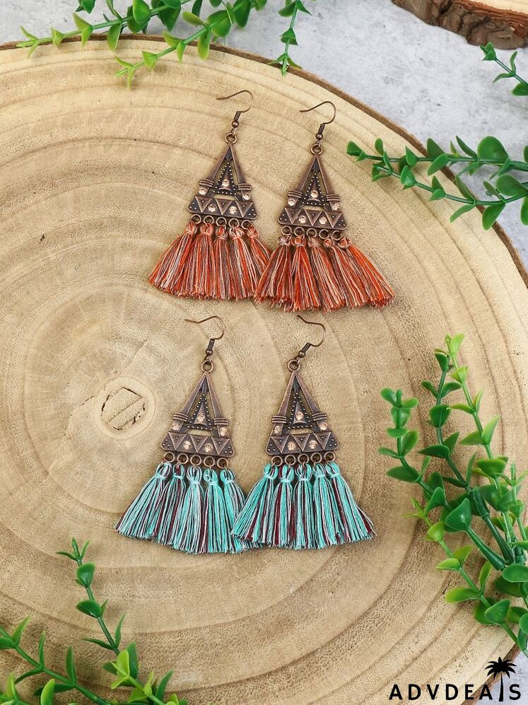4pairs Tassel Drop Earrings