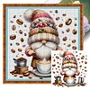 (Multi Style)[Multi-Style]Coffee Gnome-Full Embroidery 3 Strands 11CT Stamped Cross Stitch-40*40CM