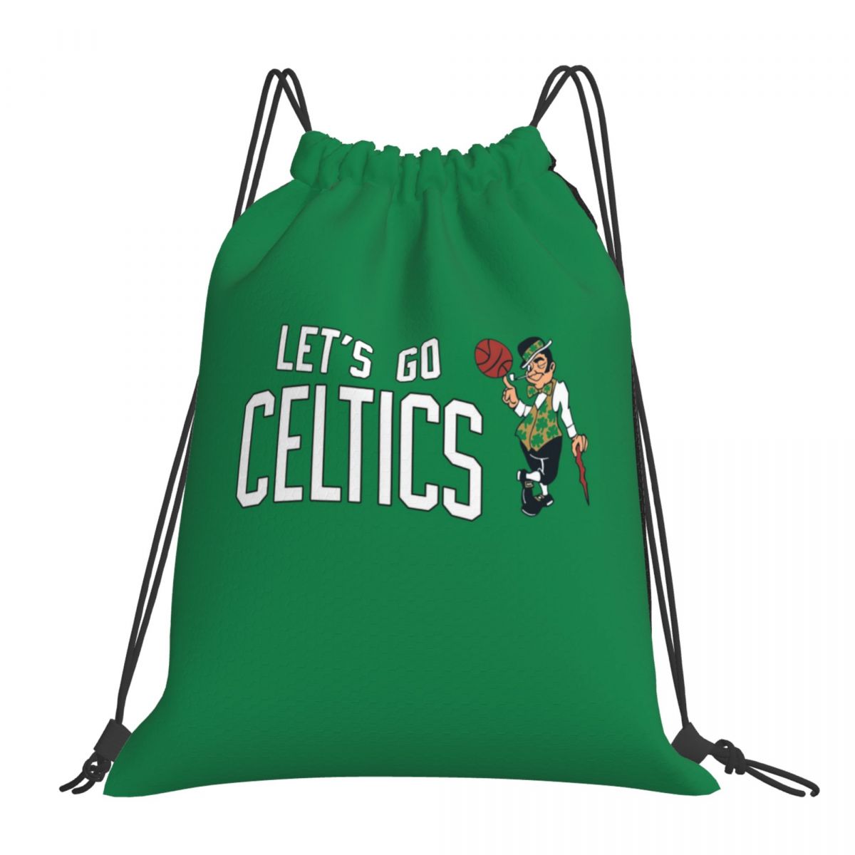 Boston Celtics Lets Go Unisex Drawstring Backpack Bag Travel Sackpack