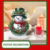2D flacher Schneemann Druck DIY Desktop Diamond Art Kits für Home Office Desktop Dekor