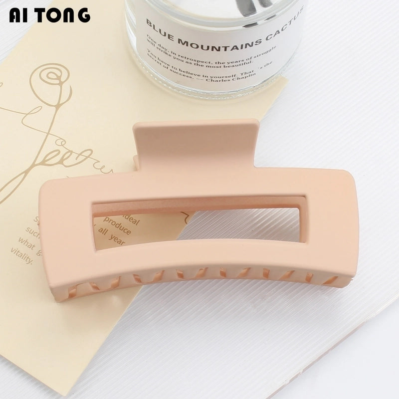 Multi-size Frosted Grab Clip Square Clip Simple Temperament Hairpin Big Hair Shark Clip Hair Accessories