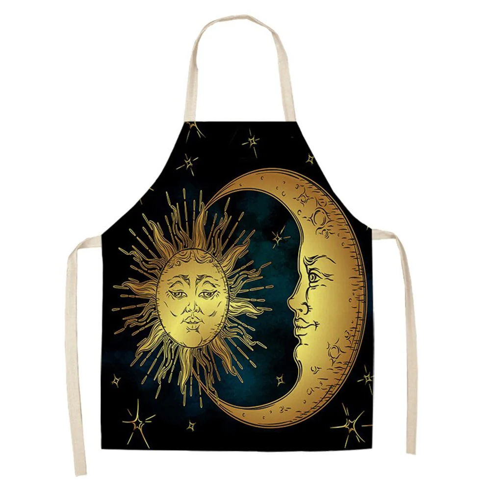 Linen Print Apron - Chef Cooking - 68x55cm