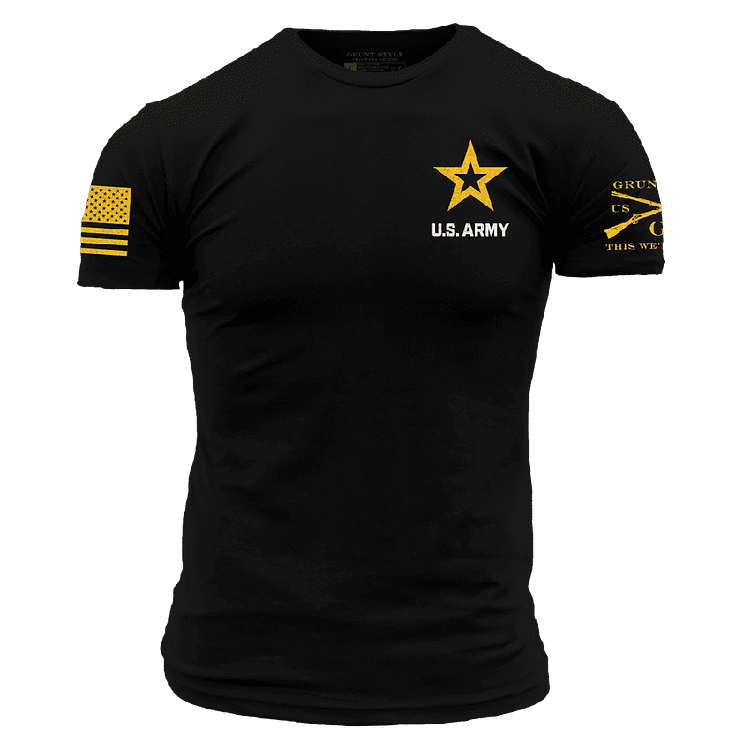 Army Basic Full Logo T-Shirt - Black