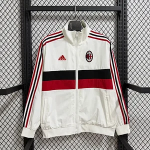 2025/2026 AC Milan Retro Edition Windbreaker White Football Shirt 1:1 Thai Quality
