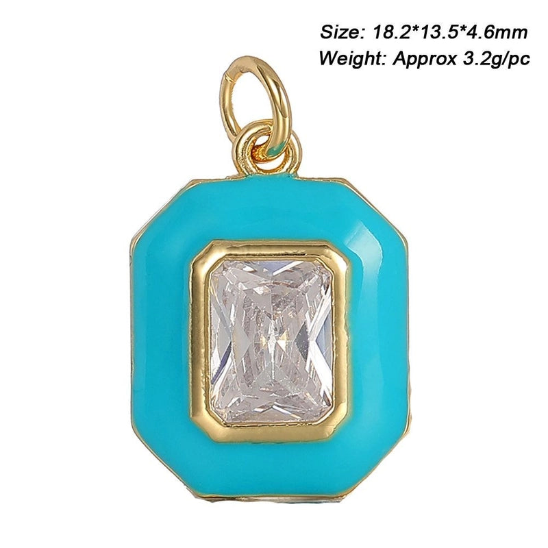 1 Piece 29 * 16mm Copper Artificial Gemstones Heart Shape Jewelry Accessories Pendant Chain