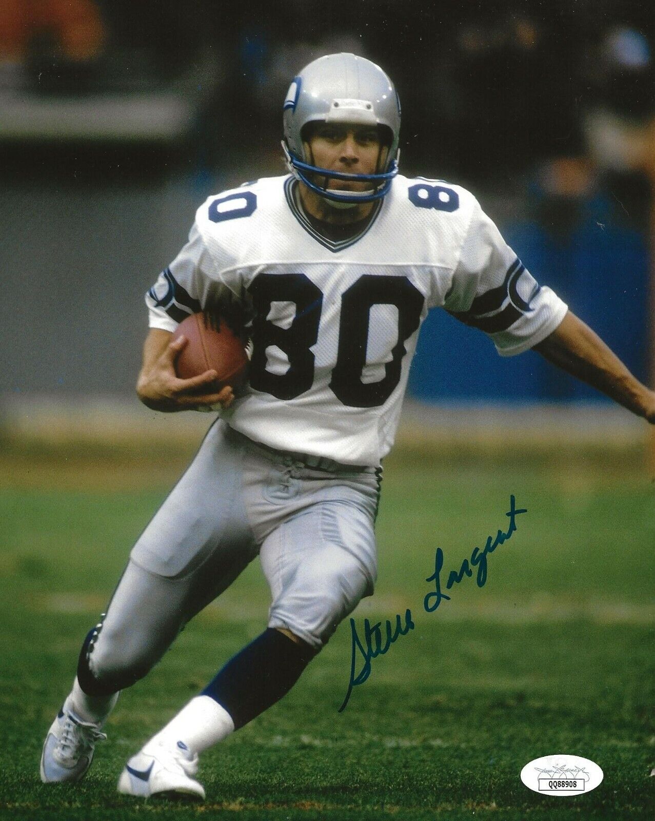 Steve Largent signed Seattle Seahawks 8x10 Photo Poster painting autographed JSA