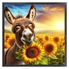 Donkey And Sunflower - 11CT Stamped Cross Stitch - 40*40cm - Animal