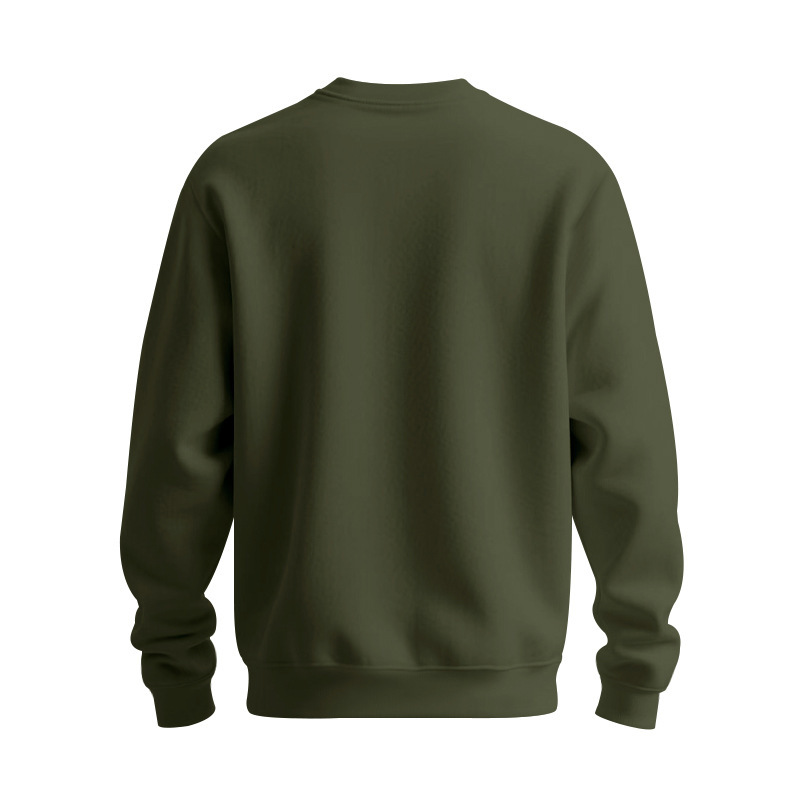 2025 Men’s Autumn/Winter Crewneck Sweatshirt Fleece-lined Warm Simple Loose Fit Classic Style Sweatshirt