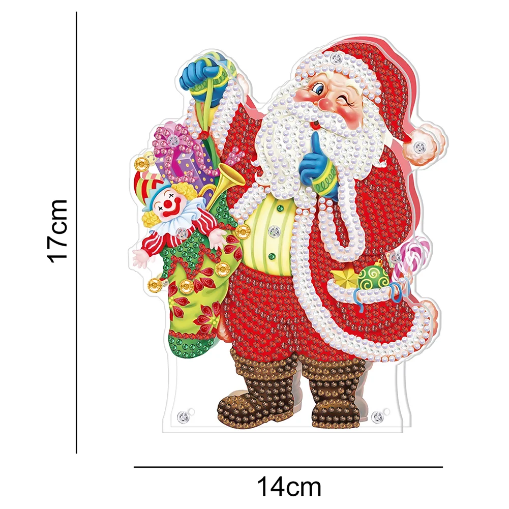DIY Diamond Painting Light Christmas Tree Snowman Nightlight Lamp