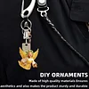 10pcs 2D Flat DIY Diamond Painting Keychain Double Sided Drill Keyrings (Angels)
