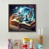 (Multi Style)Mermaid In The Book-Full Embroidery 3 Strands 11CT Stamped Cross Stitch-50*50CM