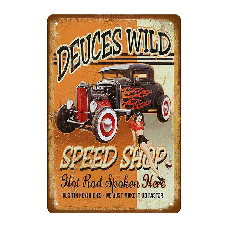 Car - Vintage Tin Signs/Wooden Signs - 7.9x11.8in & 11.8x15.7in