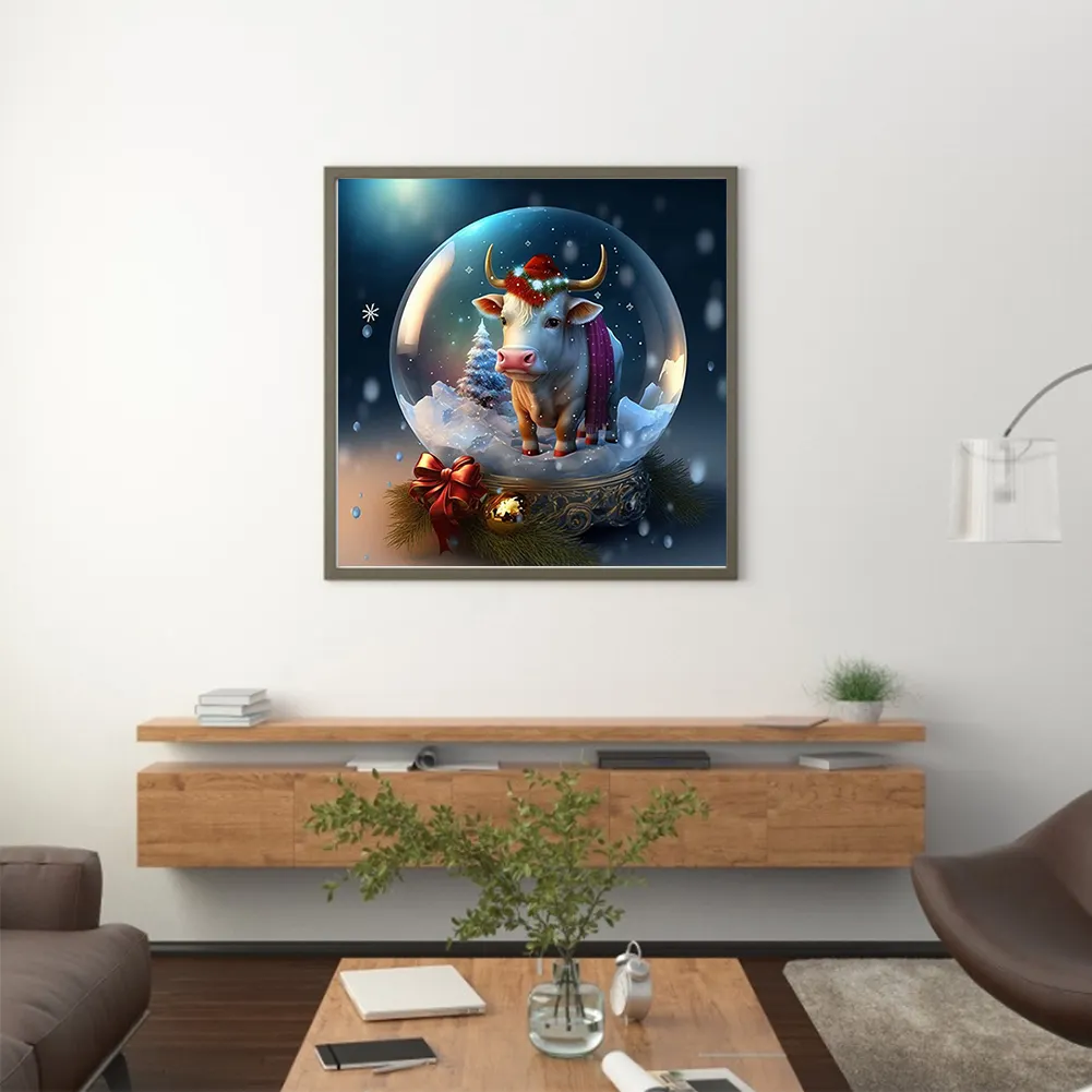 DIY Paint By Number 40*40cm - Crystal Ball-Cow