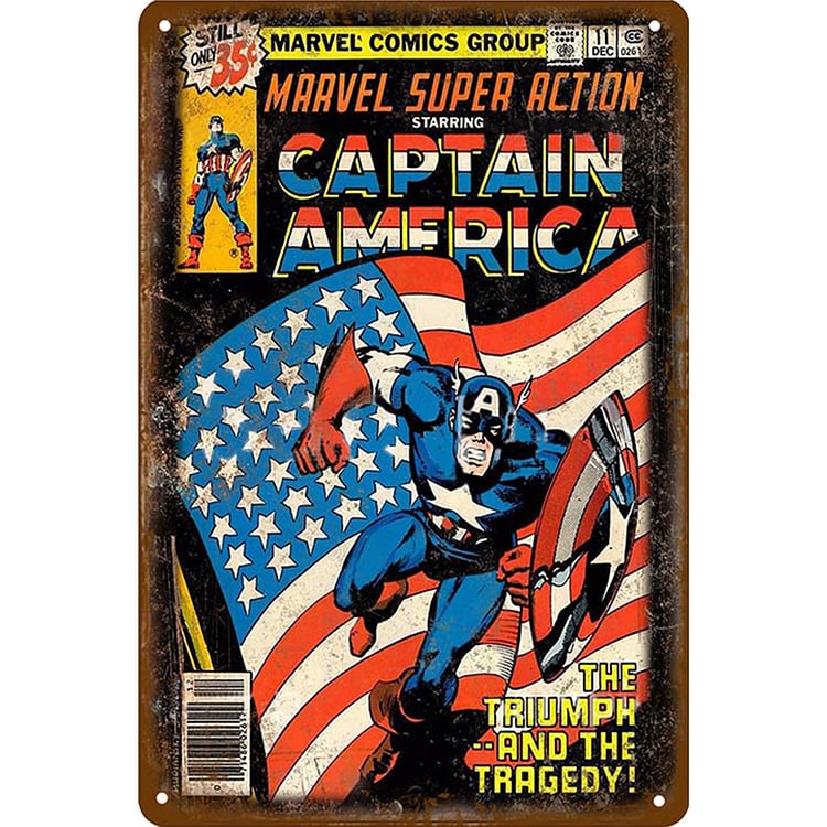 【20*30cm/30*40cm】Marvel Captain America - Vintage Tin Signs/Wooden Signs