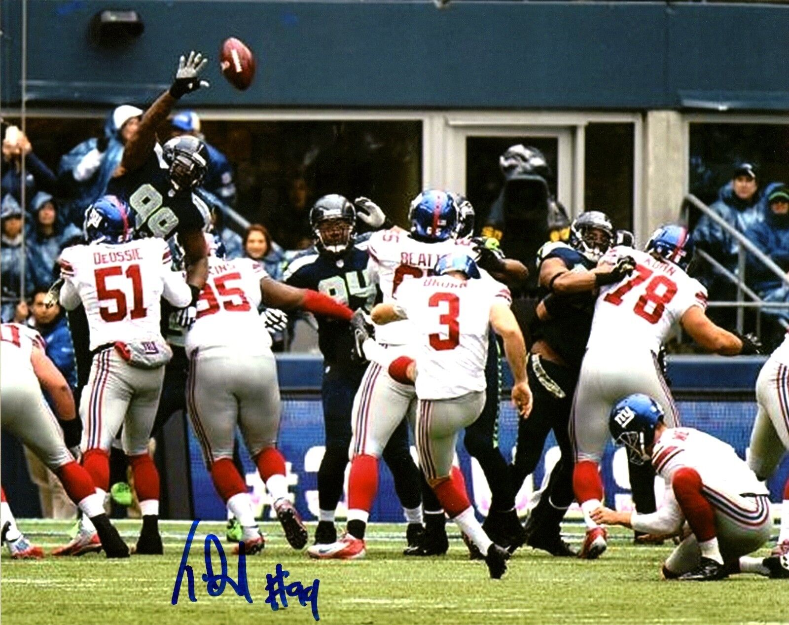 Tony McDaniel 8x10 Autographed Signed AUTO Seahawks SB XLVIII Champion Photo Poster painting K