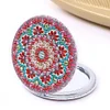 DIY Diamond Painting Mandala Pattern Portable Pocket Mirror Kit