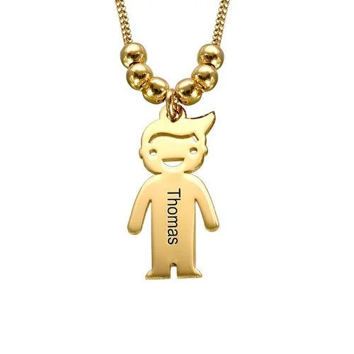 Mother Necklace with Children Charms Engraved 1 Name