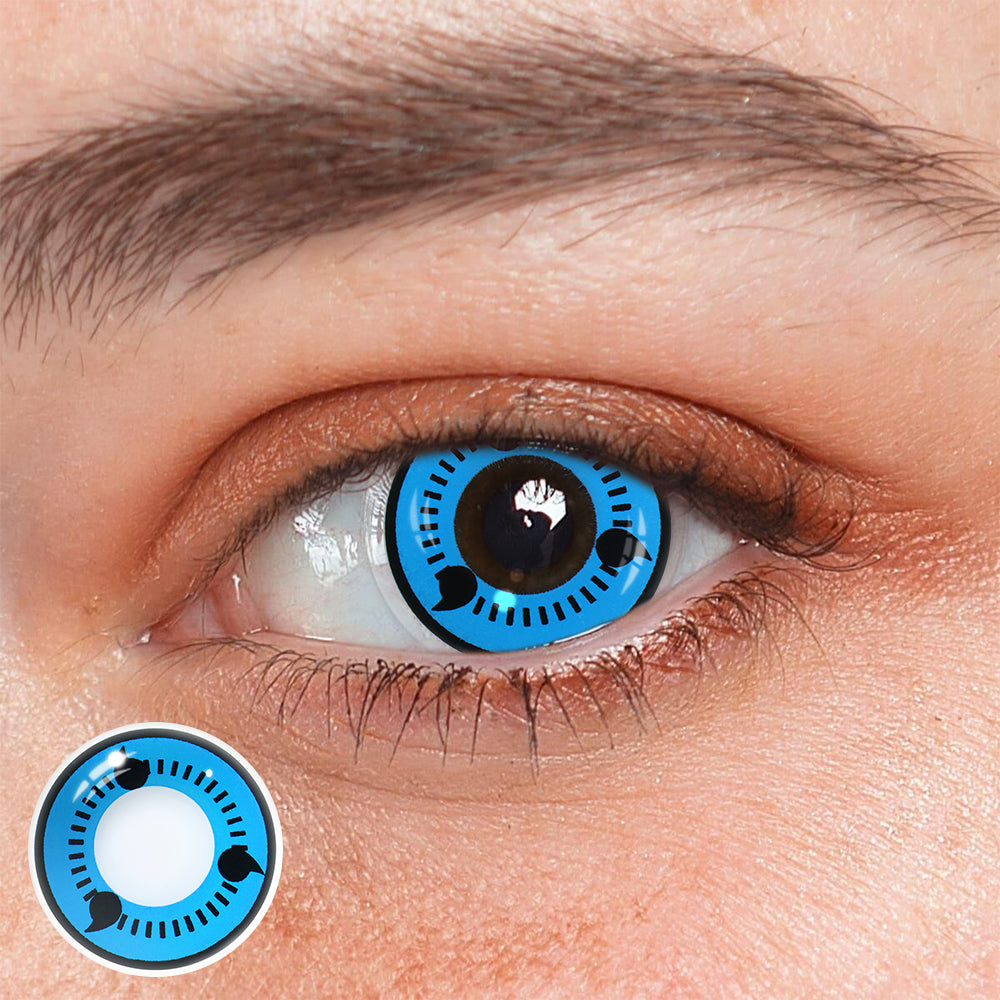 Cosplay NARUTO Sharingan Blue Coloured Contact Lenses