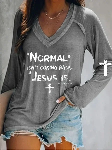 Easter Women's Letter Print Top