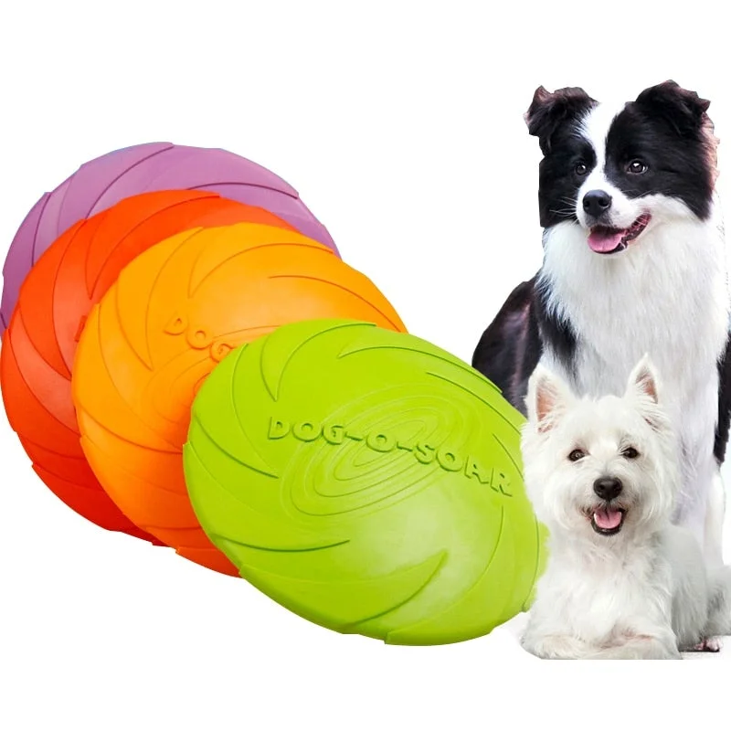 Pet Training Toy Rubber Safe Non-toxic Dog Frisbee