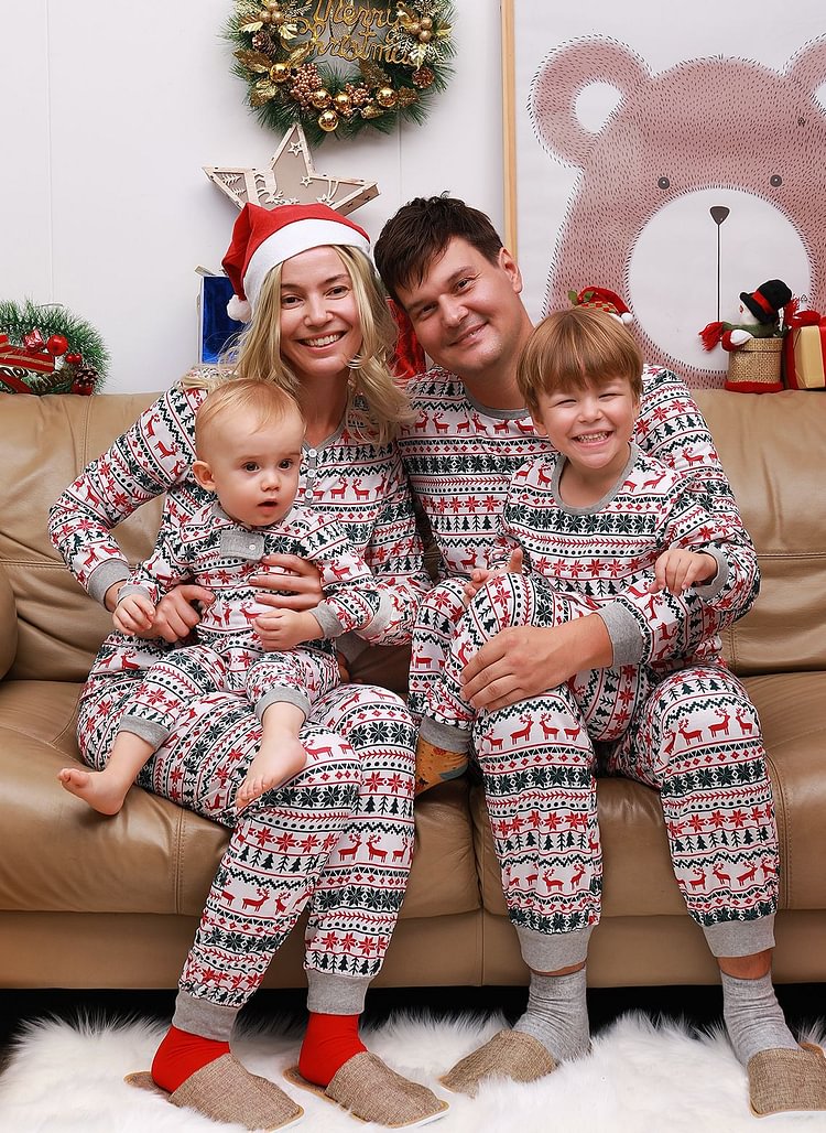Christmas Parent-child Home Pajama Set-luchamp:luchamp