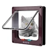 Cat Flap Door with 4 Way Security Lock Cat Dogs Flap Doors Cat Puppy Safety Gate