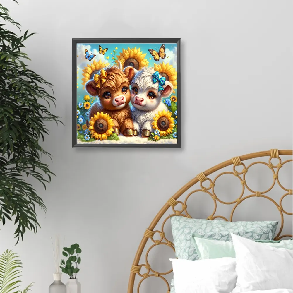 Diamond Painting - Full Round Drill - Cow(Canvas|40*40cm)