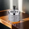 Push Down Ashtray Windproof Spinning Ashtray Desktop Ashtray for Home Office Car
