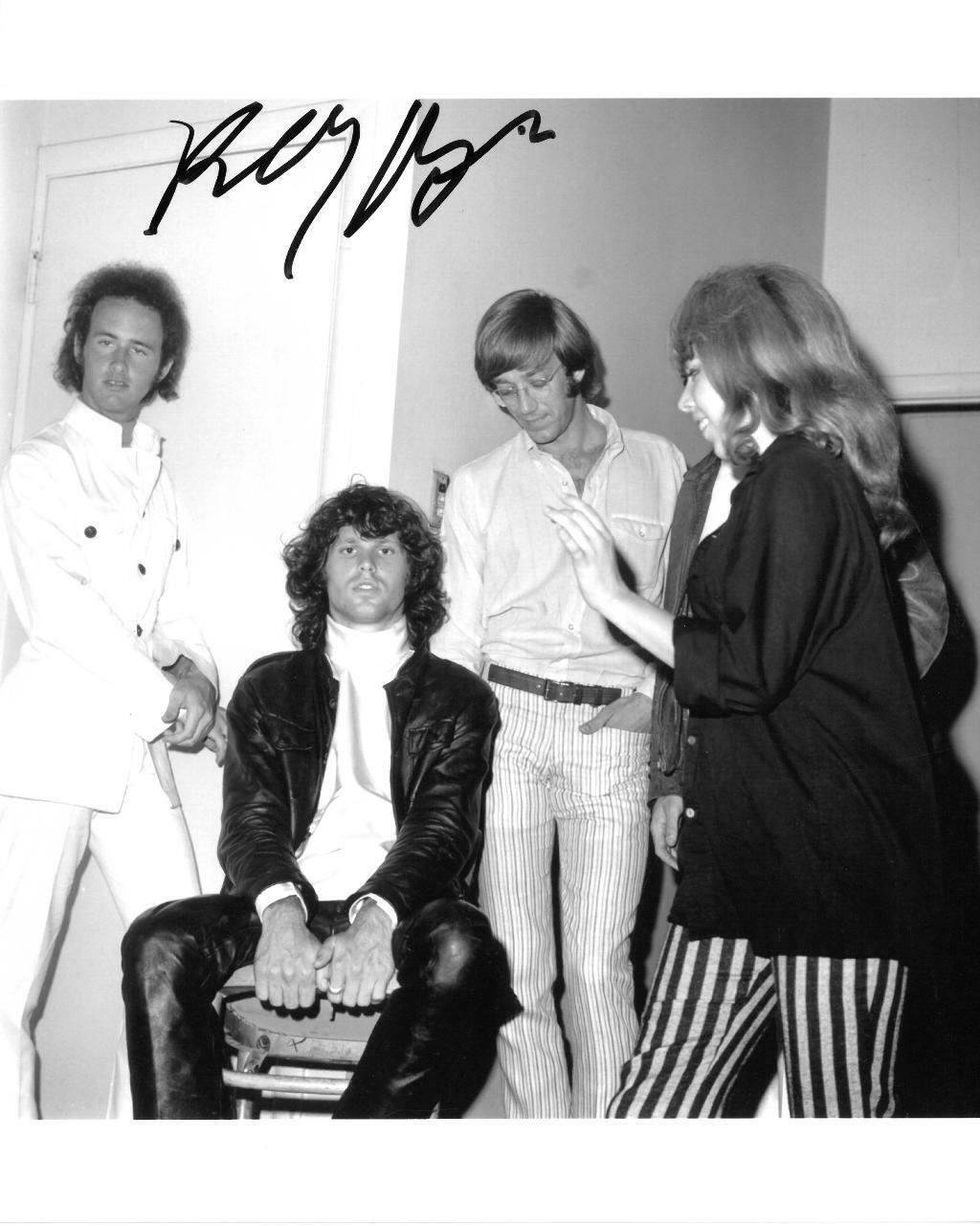 Robbie Krieger Signed The Doors Autographed 8x10 B/W Photo Poster painting BECKETT #BB38014