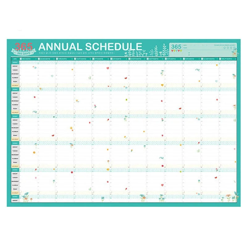 365 Day Planner Calendars Plan Book Cute Cartoon Paper Ideas Plan Book Kawaii Stationery School Office Supplies Agenda 2020 2021