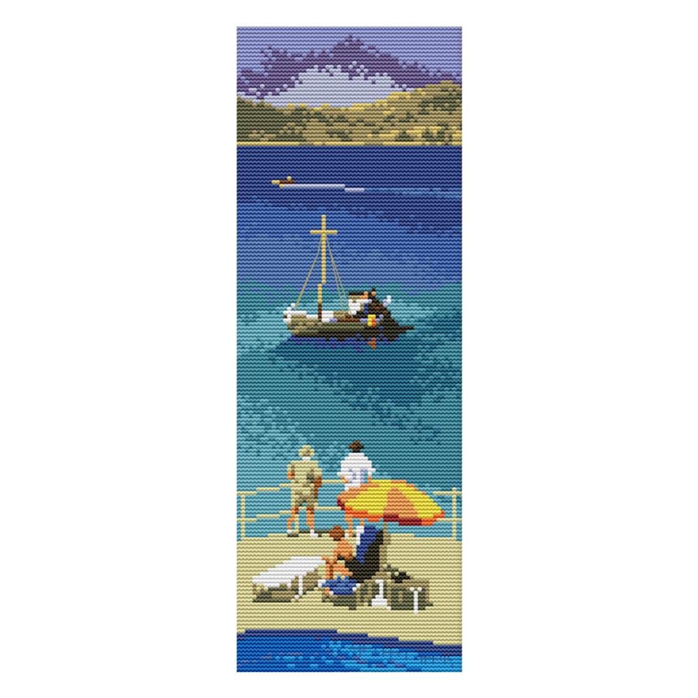 

Aegean Sea - 14CT Stamped Cross Stitch - 16*38cm, 501 Original