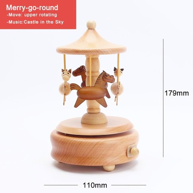 Handmade Wooden Rotating Music Boxes