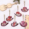 6Pcs DIY Diamond Painting Cowboy Keychain