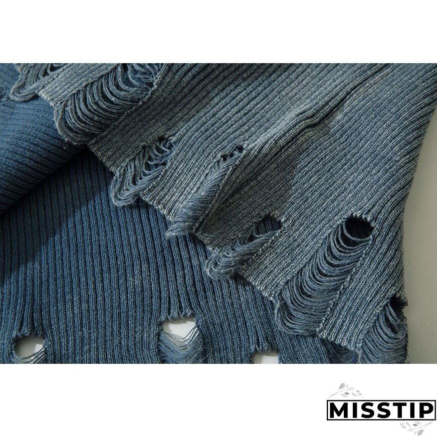 V Neck Distressed Star Button Cropped Cardigan Sweater