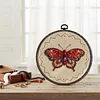 15x15cm Bead DIY Cross Stitch Kits Embroidery Needlepoint Starter Kits with Embroidery Hoop Cross Stitch Art and Crafts Kits for Beginners Adults Home Decor