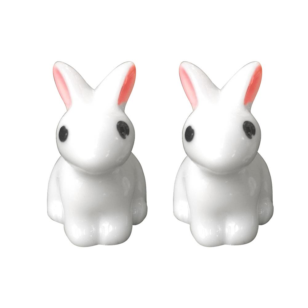 

Synthetic Resin Hand-Painted Mini Rabbit Ornament Miniature Figurine Model, 501 Original