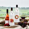 4 Pack DIY Rhinestone Drawstring Wine Gift Bags,  Diamond Painting Wine Decor Bag for Festival Gift Home Table Decor(Maple leaves)