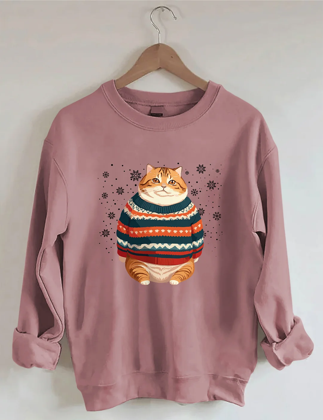Fat Cat In Sweatshirt