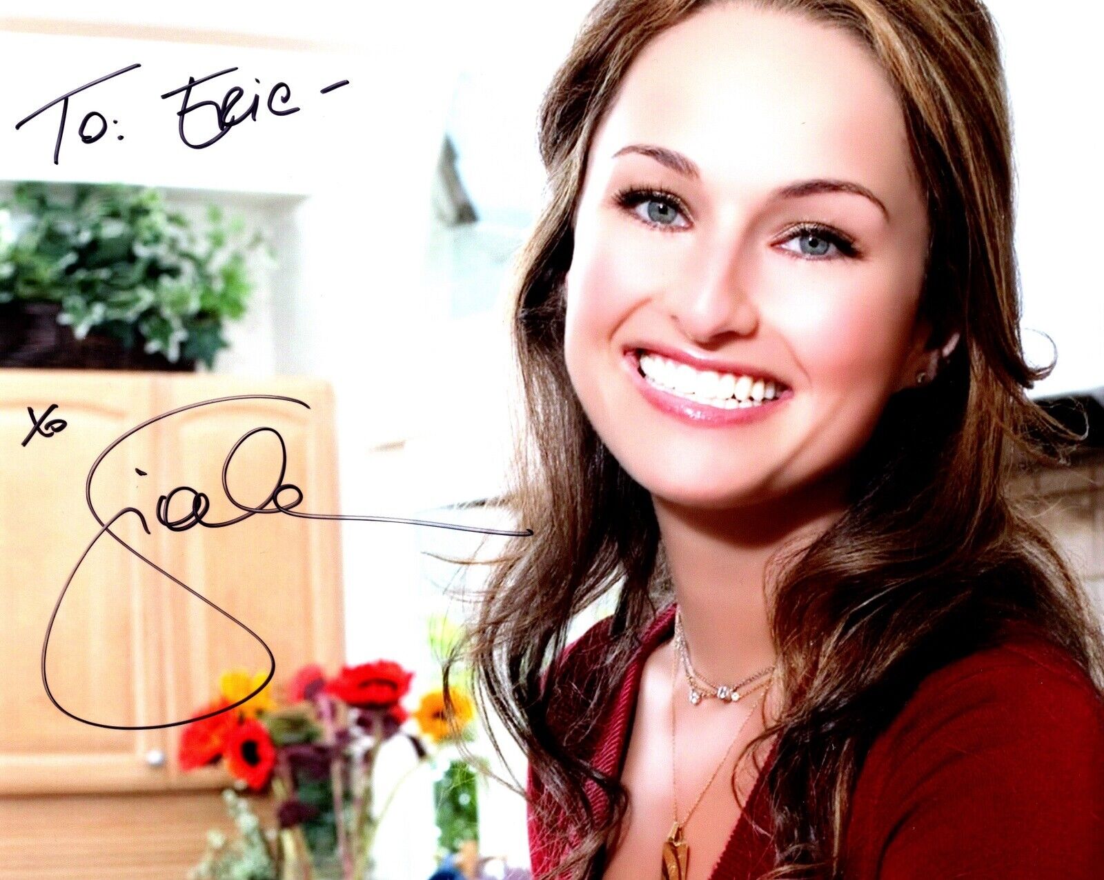 TO ERIC - Giada De Laurentiis Signed - Autographed Chef 8x10 inch Photo Poster painting + COA