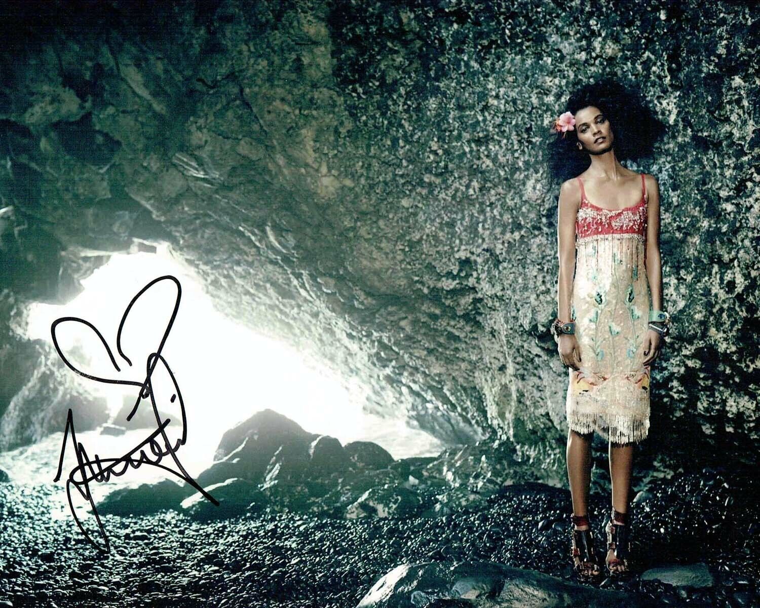 Imaan HAMMAM Sexy Dutch Super Model SIGNED Autograph 10x8 Photo Poster painting AFTAL COA Vogue