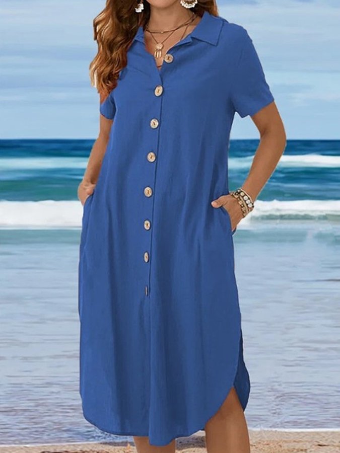 Women's Cotton Shirt Dress