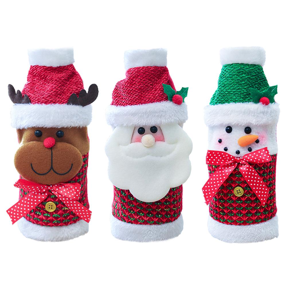 

Christmas Non-Woven Wine Bottle Cover Kitchen Table Home Dinner Party Decor, Wine bottle cover-a, 501 Original