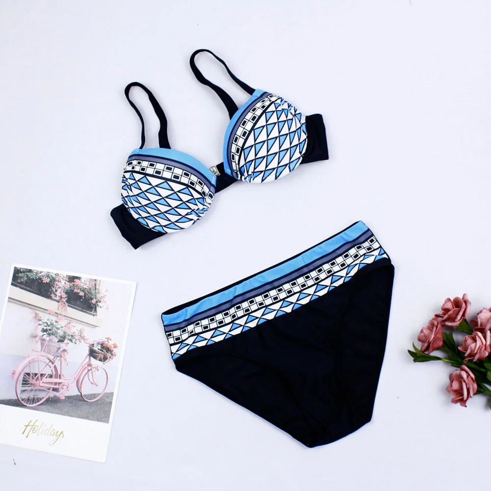 Sexy Print Swimwear Women Bikini Set Push Up biquini Female Swimsuit Brazilian Bathing Suit bathers Beach Swimming 2020