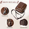 BAIGIO Umh&auml;ngetasche Leder Herren Schultertasche Echtes Herrentasche Vintage Schultertasche Crossbody Bag Messenger Bags f&uuml;r Arbeit Reise Alltagsleben