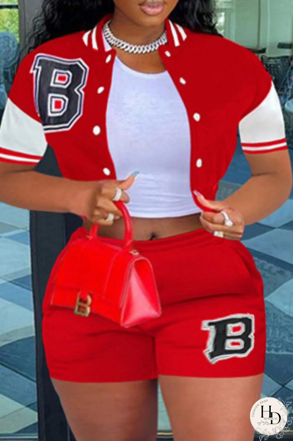 Black Fashion Casual Letter Patchwork Plus Size Two Pieces