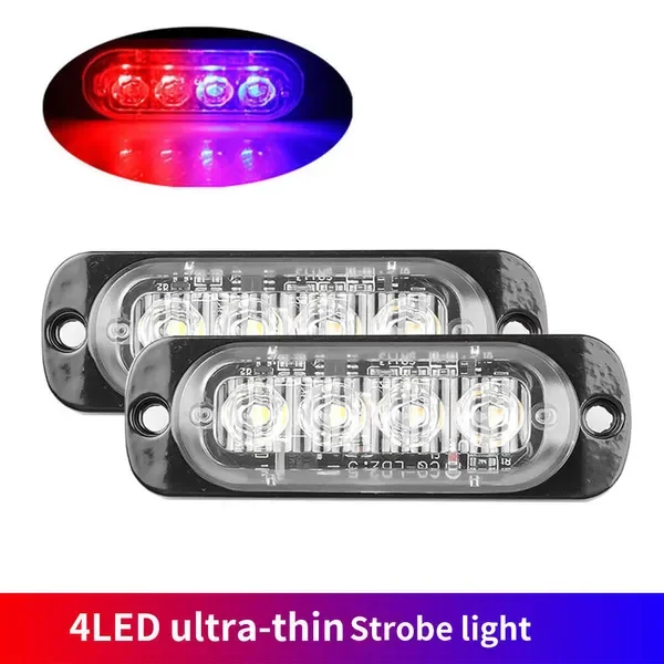 New Decorative 4LED Car Strobe Lights Warning Flashing Breakdown Emergency For Auto DRL Truck Trailer Beacon Lamp LED