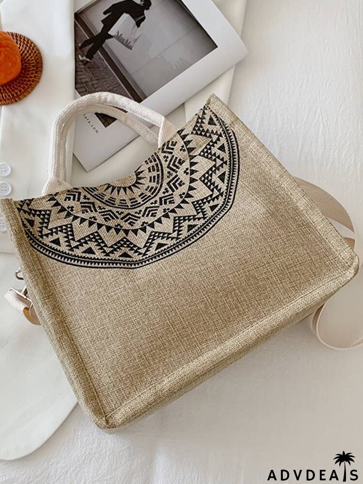 Geometric Graphic Tote Bag