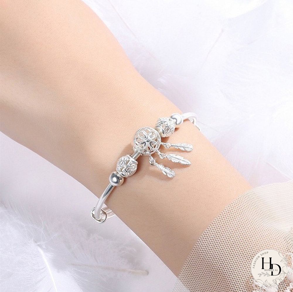 925 Sterling Silver Charm Bracelet Women Dream catcher Bracelet Silver Jewelry Accessories