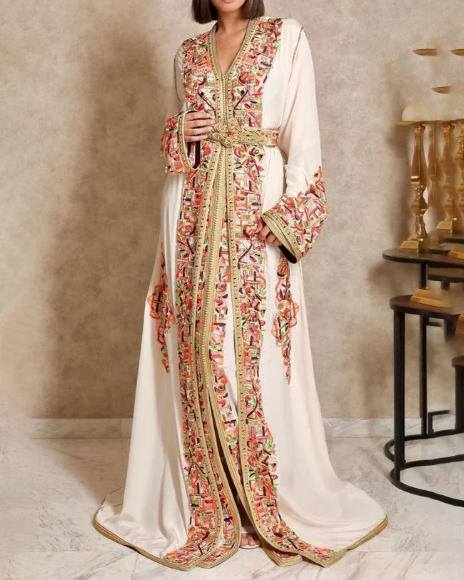 Women's Long Sleeve Embroidered Dress